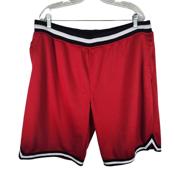 CSG Mens 2XL Basketball Shorts Pockets Pull On Tie Waist Drawstring Thick Waist - Picture 1 of 7